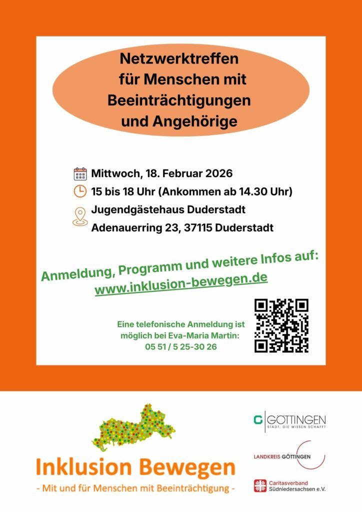 Plakat zum Netzwerktreffen am 18. Februar 2026 in Duderstadt.