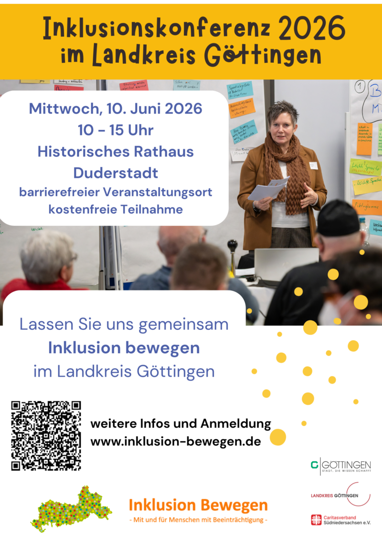 Einladungsplakat Inklusionskonferenz am 10. Juni 2026 in Duderstadt