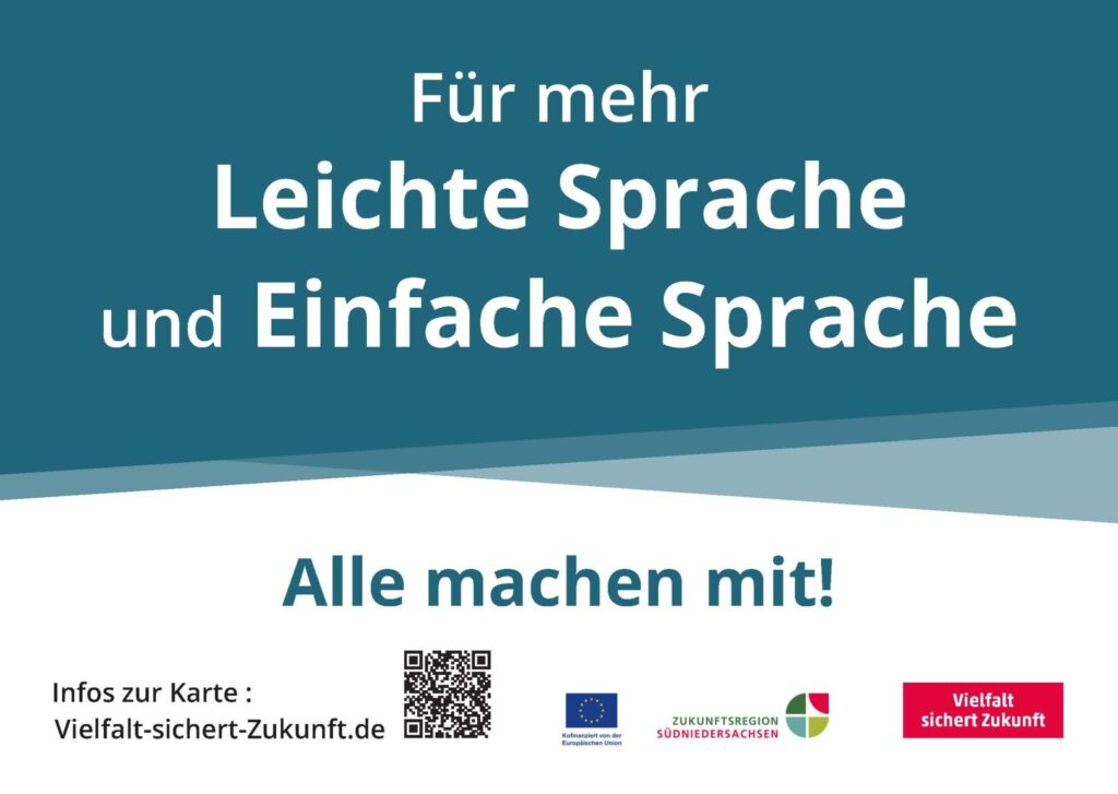 Postkarte für mehr Leichte Sprache und Einfache Sprache