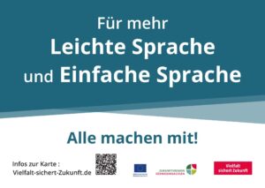 Postkarte für mehr Leichte Sprache und Einfache Sprache